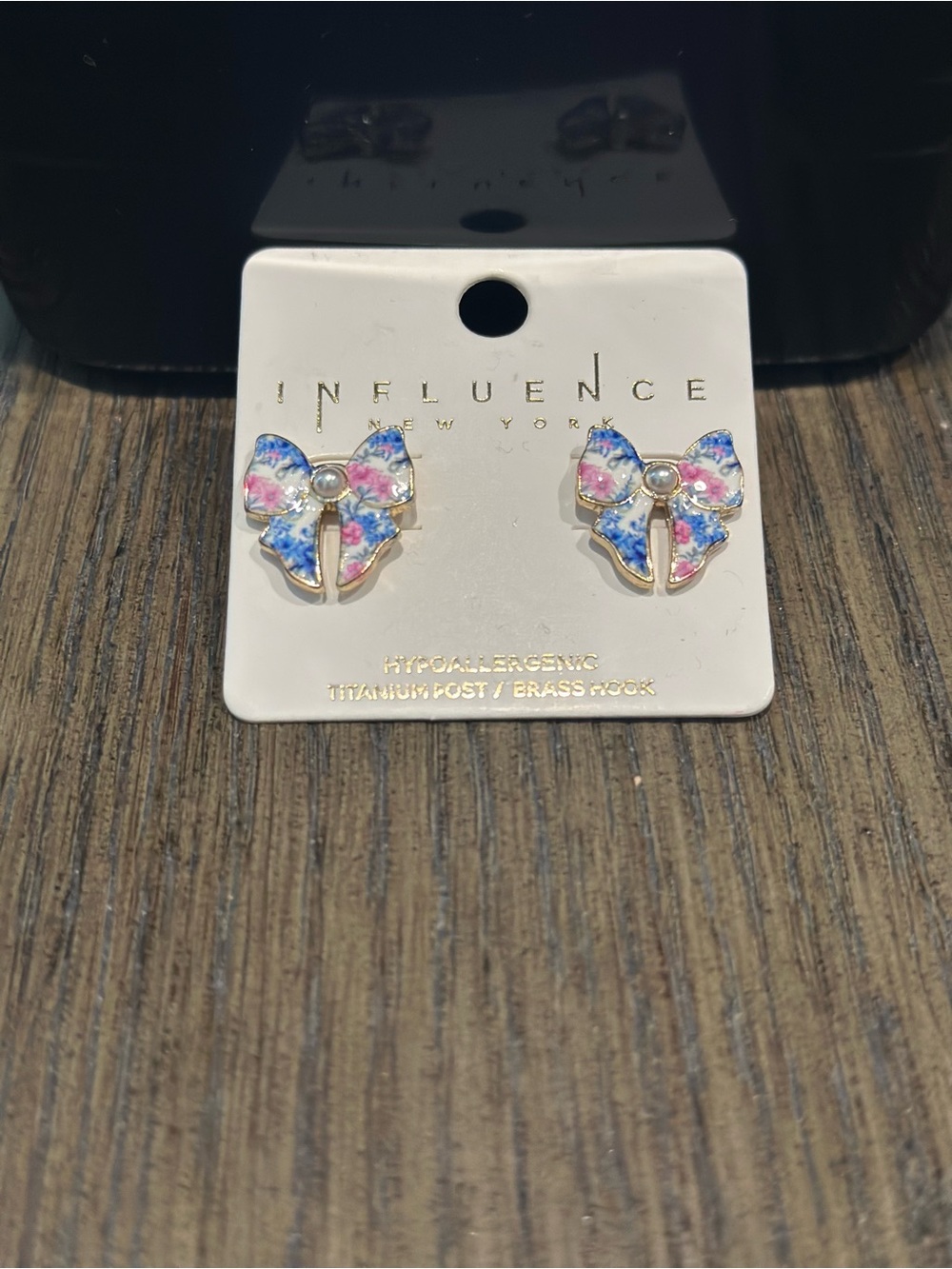 Pink & Blue Butterfly Stud Earrings